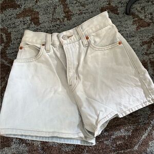 Levi’s Women's Light Wash Denim Fit & Flared High Waisted Shorts